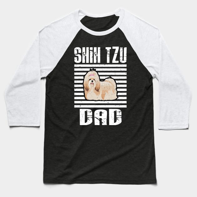 Shih Tzu Dad Proud Dogs Baseball T-Shirt by aaltadel